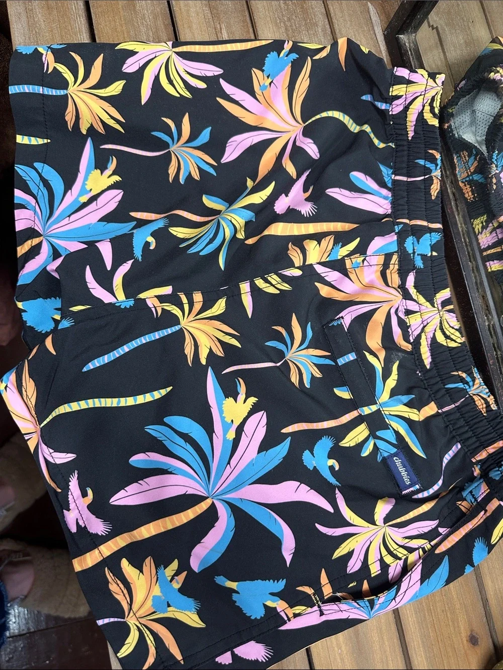 chubbies Kids Tropical Palm Swim Trunks - size 10/12